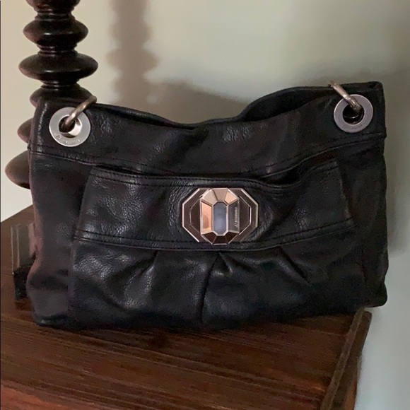 B. Makowsky Black Leather Hobo/Shoulder Bag - Picture 16 of 16